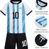 Boys' Soccer Jersey Youth Football Uniform Sports Shirt Kit for Kids Age 4-14,Soccer Birthday Gift