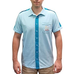 Team Zissou Uniform Shirt - Everyday Wear & Steve Costume - Detailed Cotton Button Up with Embroidered Patch - Movie Gift