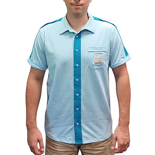 Team Zissou Uniform Shirt - Everyday Wear & Steve Costume - Detailed Cotton Button Up with Embroidered Patch - Movie Gift