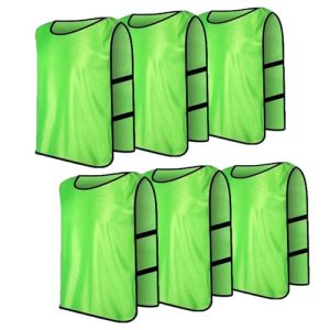 6 Pcs Soccer Pinnies Scrimmage Vest Hockey Basketball Team Practice Jersey Lightweight Sport Bibs for Youth Adult