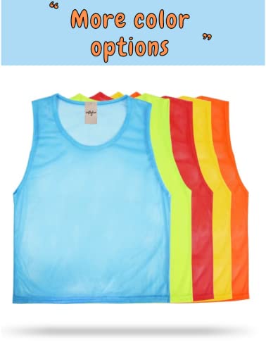 Scrimmage Pinnies Practice Jerseys Vests for Youth Adult Sports Basketball, Soccer, Football, Volleyball