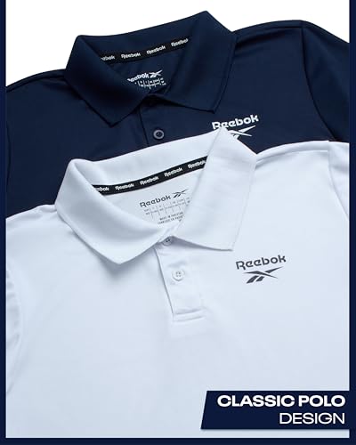 Boys Polo Shirt - 2 Pack Short Sleeve Collared Polo Shirts School Uniform for Boys - Athletic Performance Golf Shirts