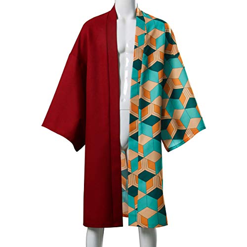 Mens Tomioka Giyuu Cosplay Costume Anime Haori Halloween Outfit Robe Kimono
