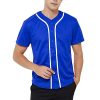 Men's Baseball Jersey Plain Button Down Shirts Team Sports Uniforms