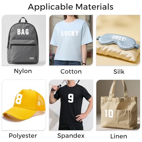 218 Pcs Heat Transfer Letters and Numbers Set - 8" & 2.5" Numbers, 2" Letters Iron on Vinyl Stickers for Clothing, Uniforms |