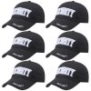 3D Embroidered Security Baseball Cap - Adjustable Hat for Guard Uniform, Officer, Bouncer, Bodyguard