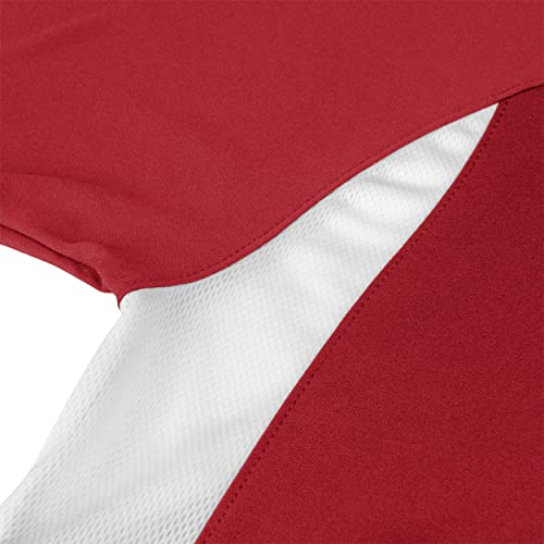 Boys' Top Spin Lightweight Youth Baseball Jersey, Scarlet, White, Small