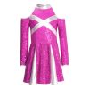 Kids Girls Cheer Leader Costume Halloween Cosplay Outfits Cheerleading Dance Dress Team Uniform