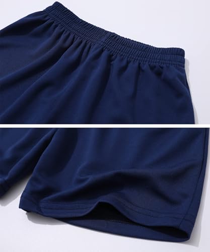 Boy's 2-Pack Soccer Jersey and Short Sets Quick Dry Sports Team Training Uniform Knit