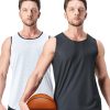 Men's Lightweight Reversible Rec Tanks, Mesh Basketball Jerseys Athletic Quick Dry Shirts Team Scrimmage Uniforms