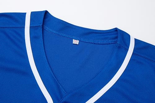 Womens Button Down Baseball Jersey, Blank Softball Team Uniform, Hip Hop Hipster Short Sleeve Active Shirts