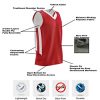 Reversible Men's Mesh Athletic Basketball Jersey Single for Team Scrimmage