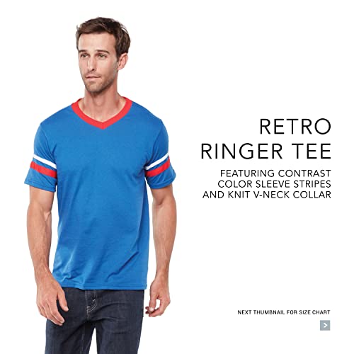 Men's X-Large Sleeve Stripe Jersey, Teal/White