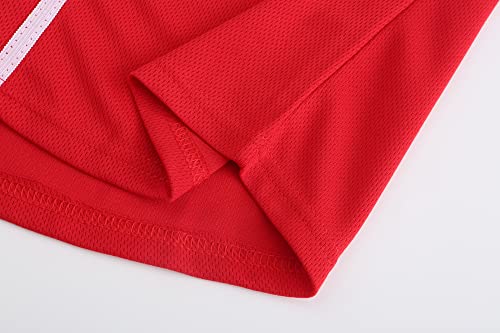 Mens Button Down Plain Baseball Jersey, Blank Softball Team Uniform, Hip Hop Hipster Short Sleeve Active Shirts