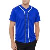 Men's Baseball Jersey Plain Button Down Shirts Team Sports Uniforms