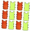 12Pcs Basketball Training Vests Breathable Soccer Pinnies Team Sports Jerseys Lightweight Polyester for Football Volleyball