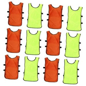 12Pcs Basketball Training Vests Breathable Soccer Pinnies Team Sports Jerseys Lightweight Polyester for Football Volleyball