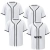 4 Pcs Baseball Jersey Men Jersey Blank Plain Button Down Baseball Jersey Short Sleeve Jersey Team for Hipster