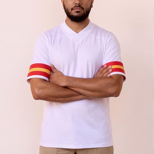 DEHANER Plain Blank Football Jerseys for Men Unisex Athletic T-Shirts Practice Sports Uniforms Outfits