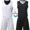 41YNixS9UVL.jpg 10 Pack Youth Boys Reversible Mesh Performance Athletic Basketball Jerseys Blank Team Uniforms for Sports Scrimmage Bulk