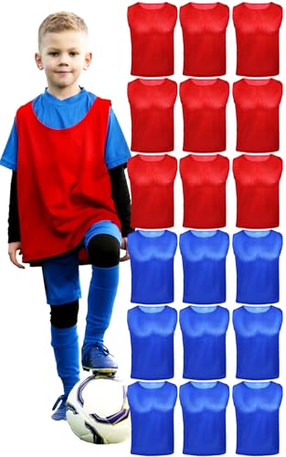 Youth Scrimmage Vests & Soccer Pennies – Breathable Mesh Soccer Pinnies, Pennies for Sports Youth