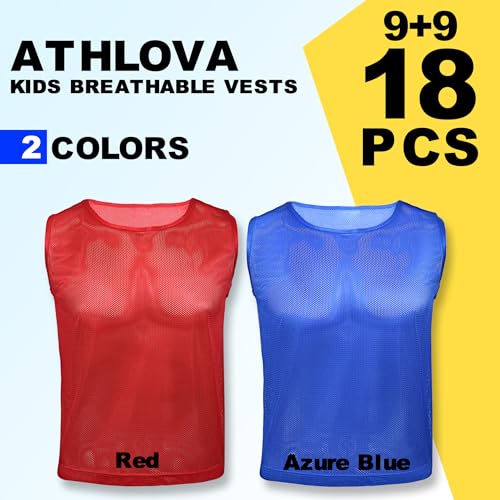 Youth Scrimmage Vests & Soccer Pennies – Breathable Mesh Soccer Pinnies, Pennies for Sports Youth