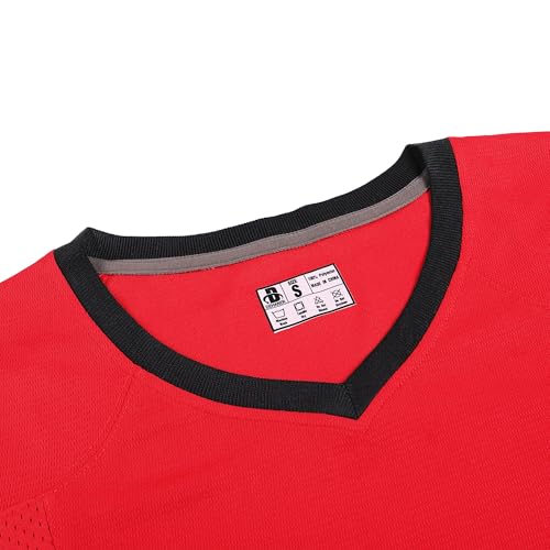 DEHANER Blank Football Jerseys for Men Unisex Workout Fitness Shirts Sports Uniform Casual Outfits