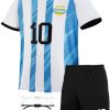 Boys' Soccer Jersey Youth Football Uniform Sports Shirt Kit for Kids Age 4-14,Soccer Birthday Gift