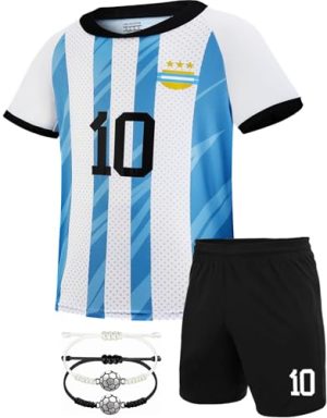 Boys' Soccer Jersey Youth Football Uniform Sports Shirt Kit for Kids Age 4-14,Soccer Birthday Gift