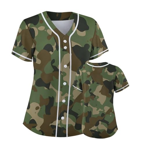 Men Baseball Jersey Solid Shirts Plain Casual Button Down Short Sleeves T-Shirt Sports Uniform S-2XL
