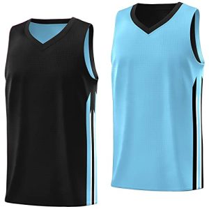 Men's Blank Reversible Basketball Jersey Team Uniform Athletic Hip Hop Basketball Shirts S-4XL