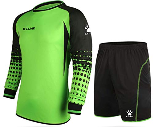 Soccer Goalie Jersey Padded Uniform Kit - Goalkeeper Jersey, Shorts, Socks - Mens Football Padded Shirt Kids/Adult size