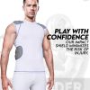Defender Adult Padded Football Shirt - Football Rib Protector with Shoulder & Spine Football Pads, 5-Pad Football Compression