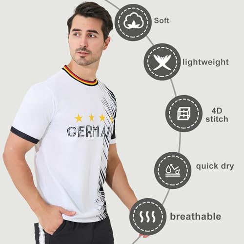 Soccer Jerseys for Men&Women, Soccer Jersey for Sports Training -France，Germany，England，Romania，Croatia & Portugal