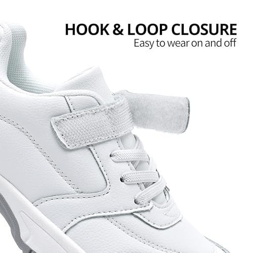 Unisex-Child Tennis Sneakers School Cheer Shoes for Boys Girls Non Slip Casual Uniform Dress Shoes for Little Kid/Big Kid