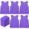 12 Pcs Soccer Pinnies Pennies Jersey Scrimmage Vest Sports Practice Jersey Mesh Basketball Vest for Youth Adult Kids
