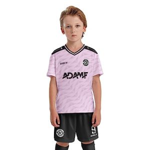 Kids Custom Soccer Jersey, Youth Personalized Football Shirt Short Set, Boy Girl Cool Team Uniform