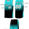 Personalized Gradient Basketball Jersey Shorts Printed Team Jersey with Name Number for Men Youth Basketball Uniform