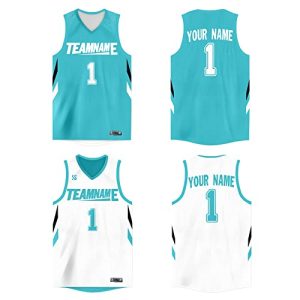Custom Reversible Basketball Jersey Mesh Performance Uniform Personalized Printed Name Number for Men/Boy