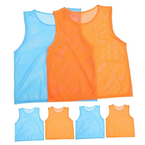 6Pcs Soccer Training Pinnies Breathable Sports Vests for Adults 61x55CM Reusable Basketball Practice Jerseys Lightweight Team