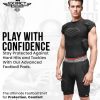 Elite 6-Pad Adult Padded Football Shirt with Chest, Shoulder, Ribs & Spine Protection, Mens Football Padded Compression Shirt