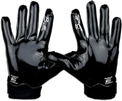 Sports Back of Hand Wide Receiver Football Gloves, Ultra-Tack Sticky & Grip, No Slip - Adult & Youth