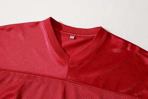 Blank Football Jersey Mesh Athletic Football Shirt Practice Sports Uniform