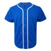 Men's Baseball Jersey Plain Button Down Shirts Team Sports Uniforms
