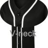 5 Pack Mens Plain Blank Baseball Jersey Button Down Shirts Short Sleeve Hipster Hip Hop Sports Team Uniform