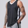 10-Pack Men's Reversible Custom Basketball Jerseys, Plain Mesh Athletic Sleeveless Shirts Blank Team Uniforms Set