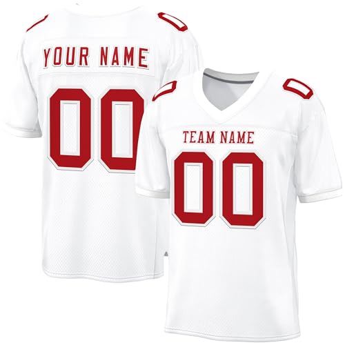 Custom Football Jersey Personalized Stitched Letters Number,Practice Football Uniform for Adult Youth S-7xl