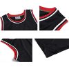 Pack of 3 Men's Basketball Jerseys Mesh Athletic Team Sports Uniforms Hip Hop Shirts Tank Tops