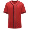 Baseball Jersey for Men and Women,Hipster Hip Hop Sports Uniforms,Shirts Short Sleeve for Custom Button up Shirt