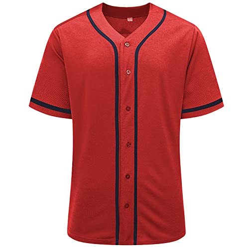 Baseball Jersey for Men and Women,Hipster Hip Hop Sports Uniforms,Shirts Short Sleeve for Custom Button up Shirt